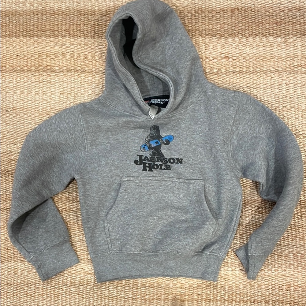 Kids Gray Jackson Hole Hoodie (Youth Small)